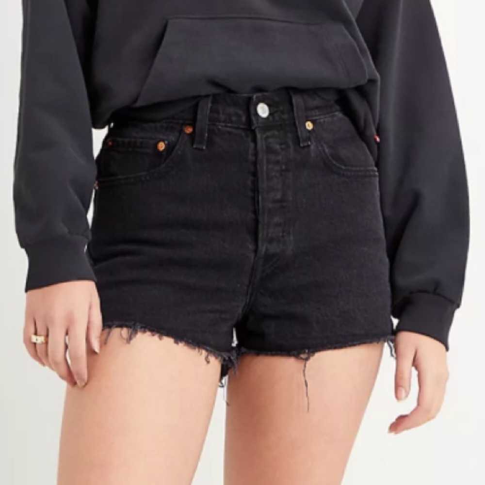 Levi's Black Ribcage Shorts
